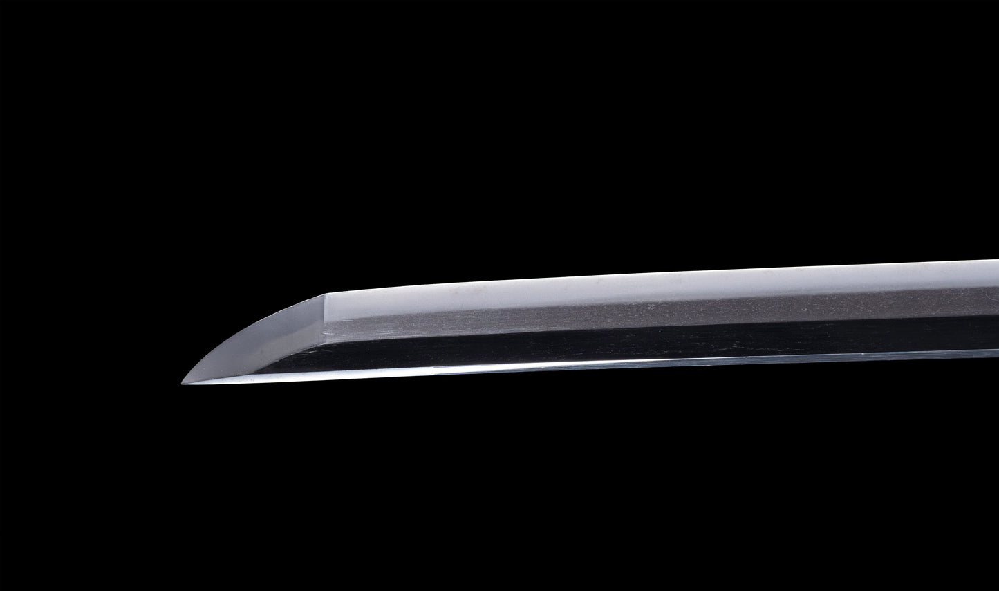 Katana Giapponese Antico con Tsuba Karakusa, firmato Chōshū Fujiwara Kiyoshige — NBTHK Hozon
