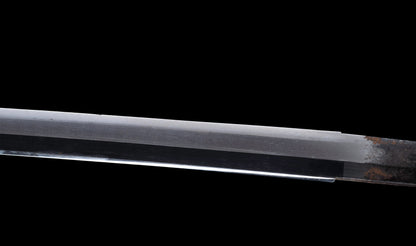 Katana Giapponese Antico con Tsuba Karakusa, firmato Chōshū Fujiwara Kiyoshige — NBTHK Hozon