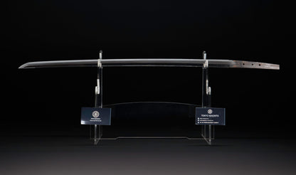 Katana Giapponese Antico con Tsuba Karakusa, firmato Chōshū Fujiwara Kiyoshige — NBTHK Hozon