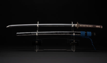 Katana Giapponese Antico con Tsuba Karakusa, firmato Chōshū Fujiwara Kiyoshige — NBTHK Hozon