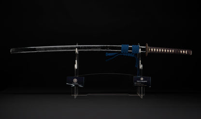 Katana Giapponese Antico con Tsuba Karakusa, firmato Chōshū Fujiwara Kiyoshige — NBTHK Hozon