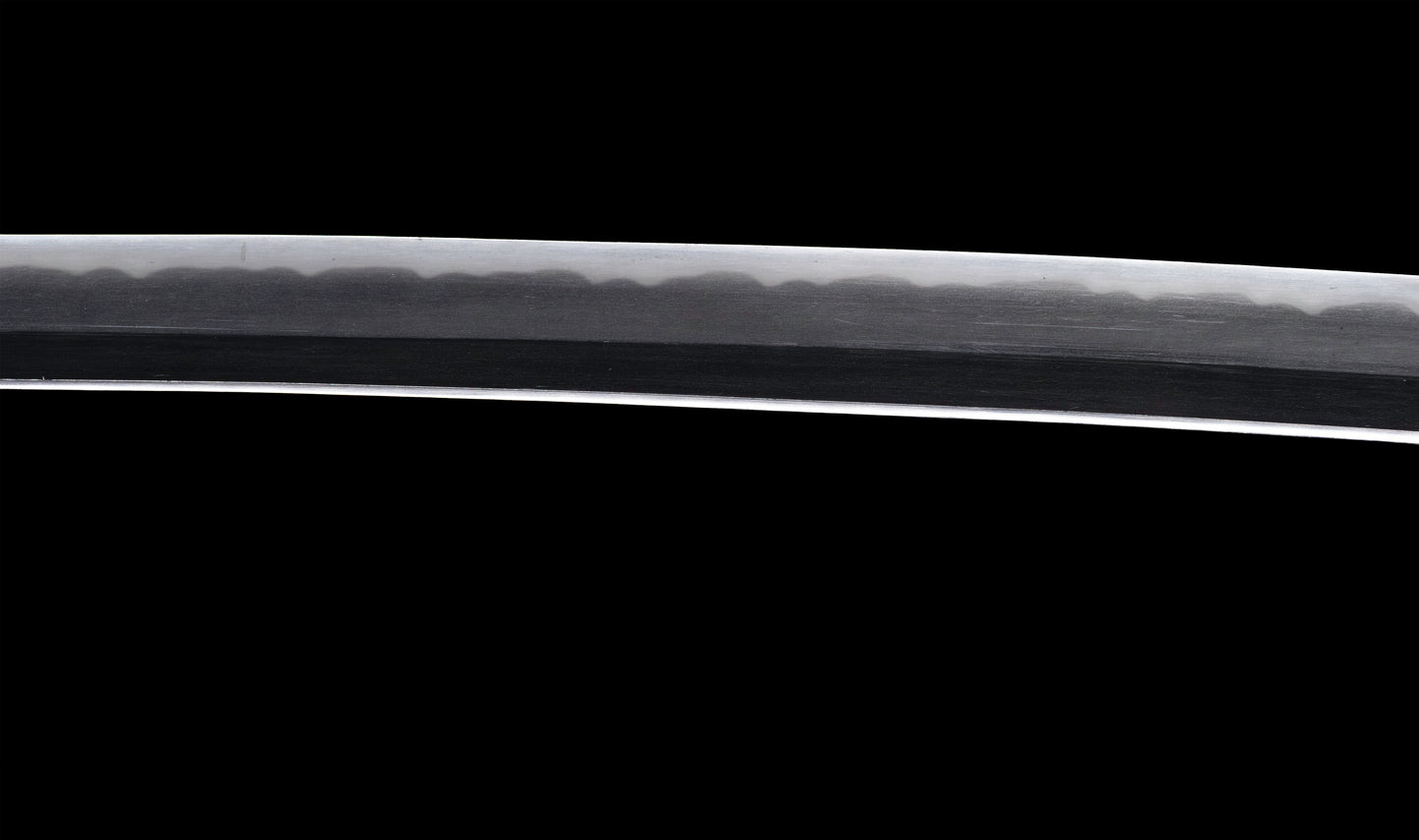 Japanese Gendaitō Katana Sword with Iron Sukashi Tsuba and Feather Menuki, by Kazunori, Dated 1942
