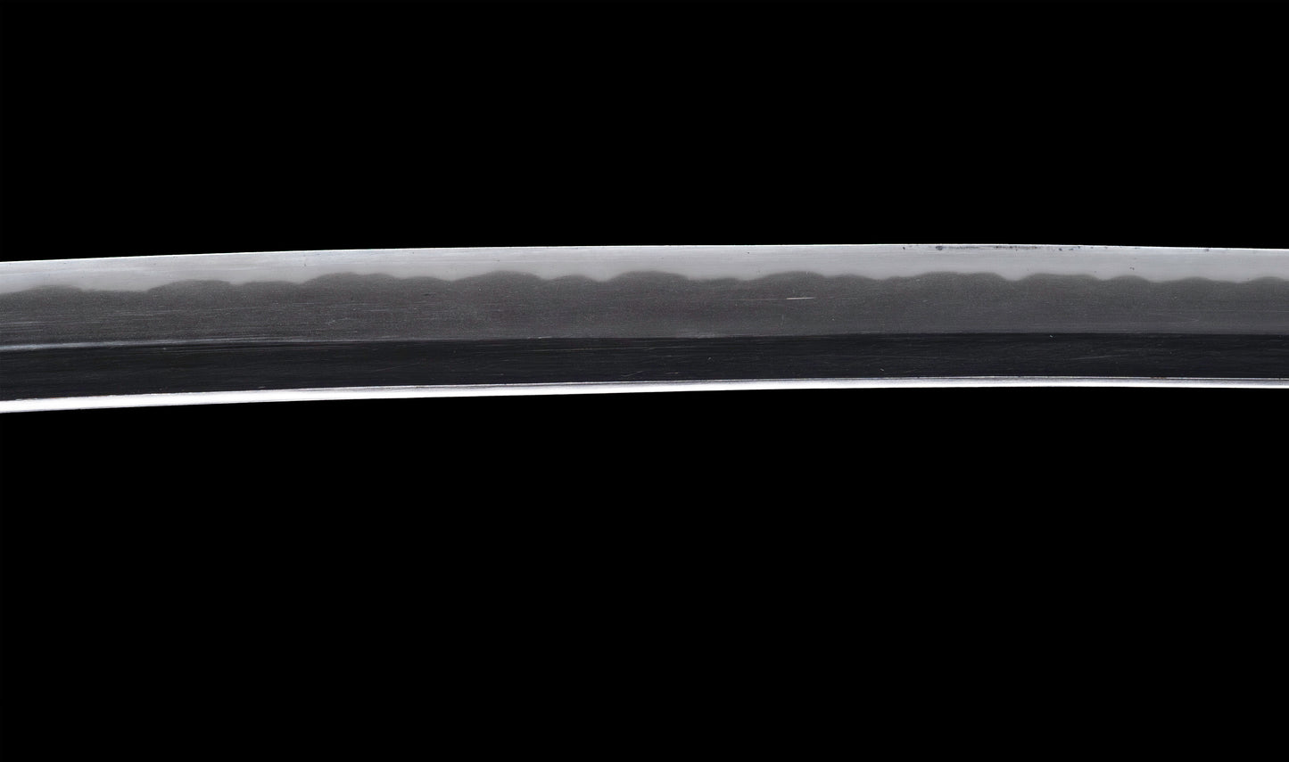 Japanese Gendaitō Katana Sword with Iron Sukashi Tsuba and Feather Menuki, by Kazunori, Dated 1942