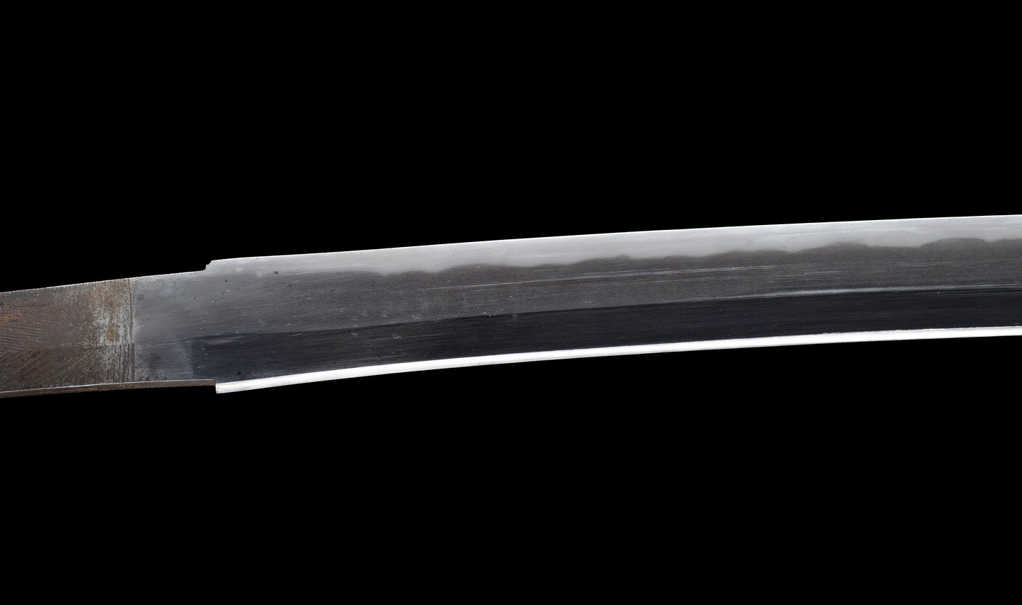 Japanese Gendaitō Katana Sword with Iron Sukashi Tsuba and Feather Menuki, by Kazunori, Dated 1942