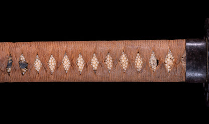 Japanese Gendaitō Katana Sword with Iron Sukashi Tsuba and Feather Menuki, by Kazunori, Dated 1942