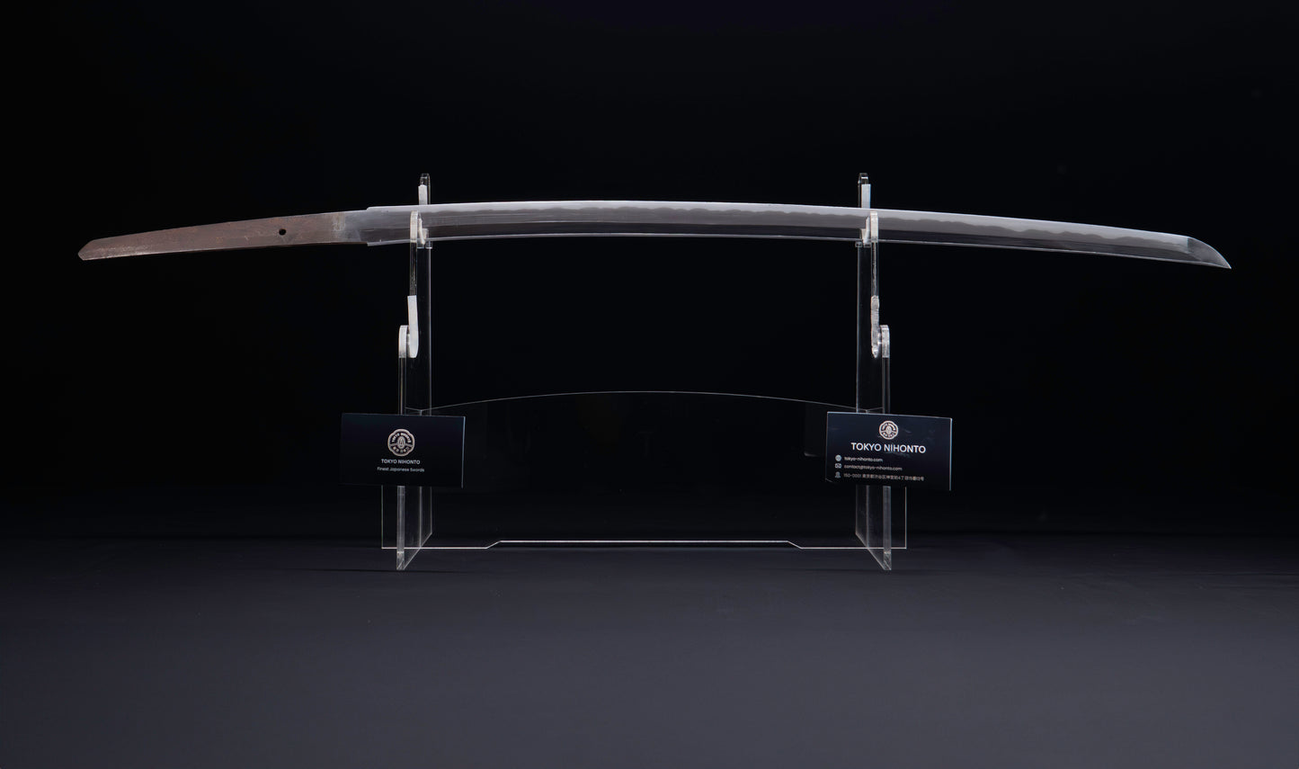 Japanese Gendaitō Katana Sword with Iron Sukashi Tsuba and Feather Menuki, by Kazunori, Dated 1942