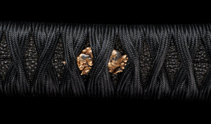 Antique Japanese Katana Sword with Gold Shishi Menuki and Iron Tsuba, Attributed to Sue-Seki — NBTHK Hozon