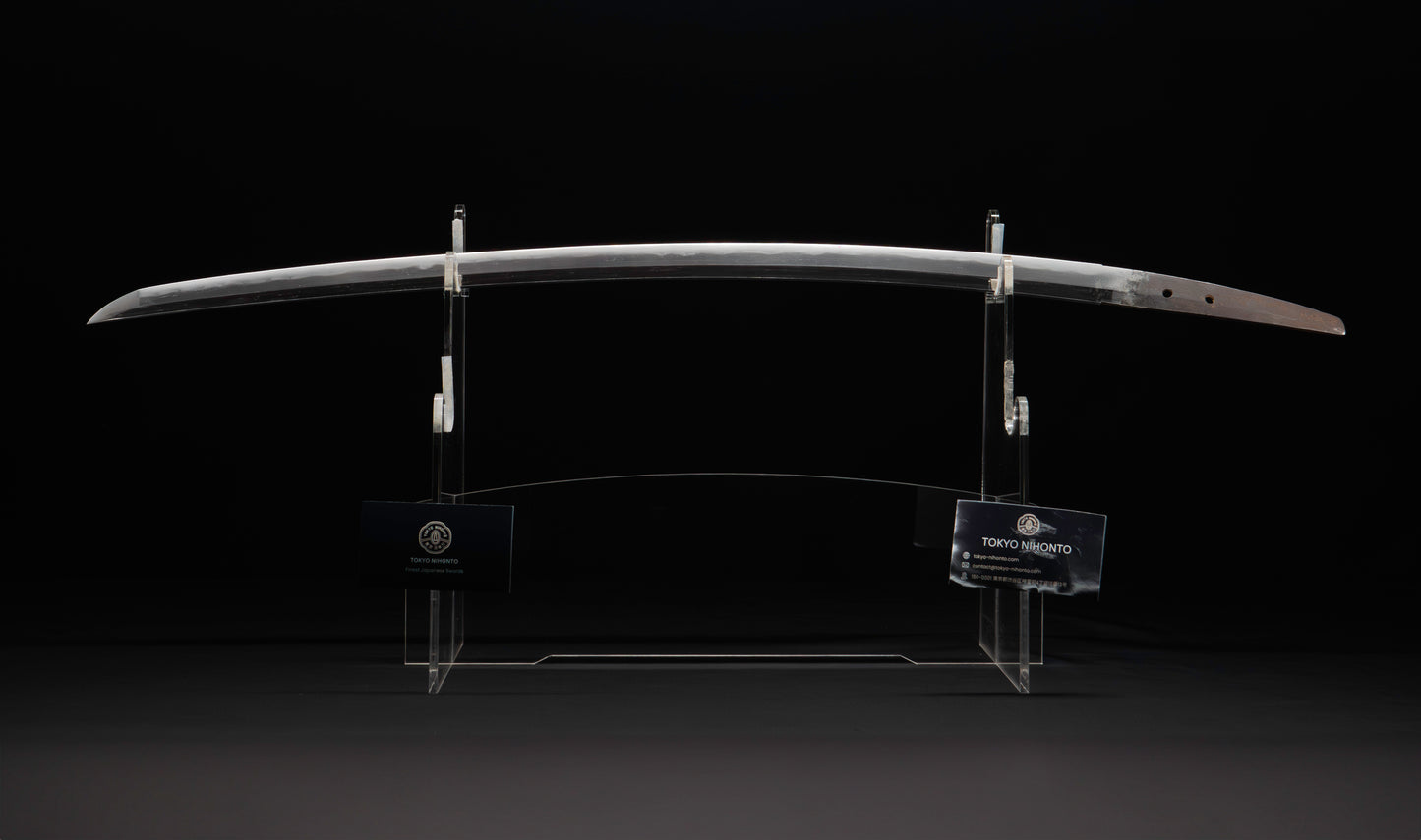 Antique Japanese Katana Sword with Gold Shishi Menuki and Iron Tsuba, Attributed to Sue-Seki — NBTHK Hozon