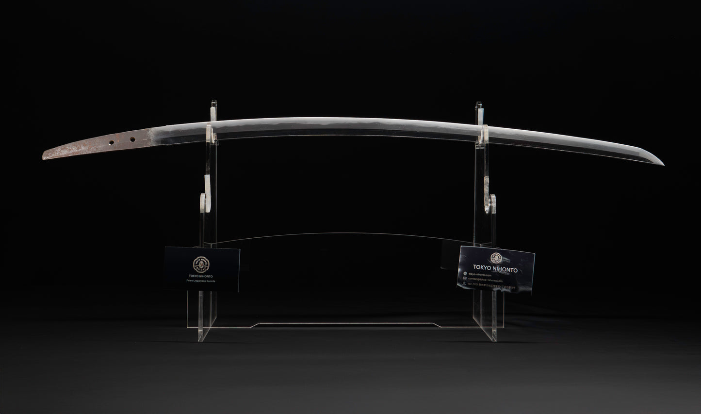 Antique Japanese Katana Sword with Gold Shishi Menuki and Iron Tsuba, Attributed to Sue-Seki — NBTHK Hozon