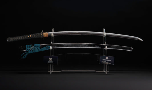 Antique Japanese Katana Sword with Gold Shishi Menuki and Iron Tsuba, Attributed to Sue-Seki — NBTHK Hozon