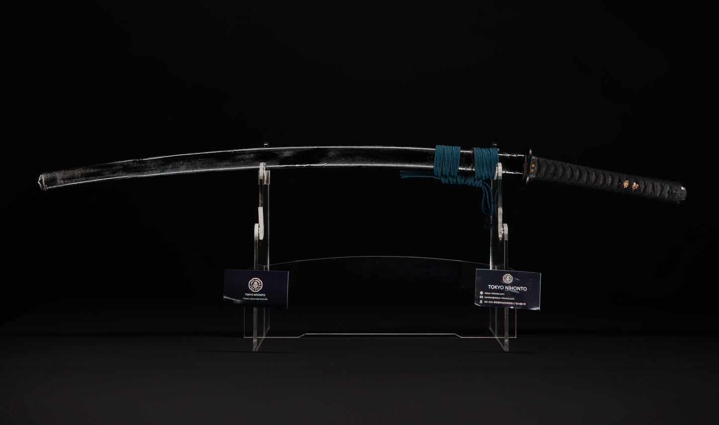 Antique Japanese Katana Sword with Gold Shishi Menuki and Iron Tsuba, Attributed to Sue-Seki — NBTHK Hozon