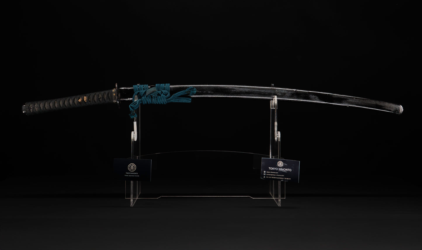 Antique Japanese Katana Sword with Gold Shishi Menuki and Iron Tsuba, Attributed to Sue-Seki — NBTHK Hozon