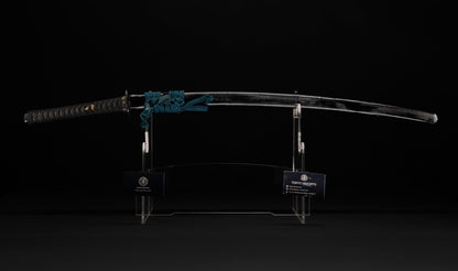 Antique Japanese Katana Sword with Gold Shishi Menuki and Iron Tsuba, Attributed to Sue-Seki — NBTHK Hozon