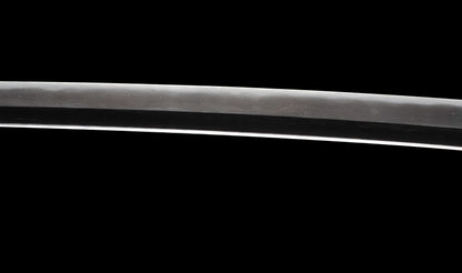 Antique Japanese Katana Sword with Handachi Koshirae and Gold-Inlaid Iron Tsuba, Mumei