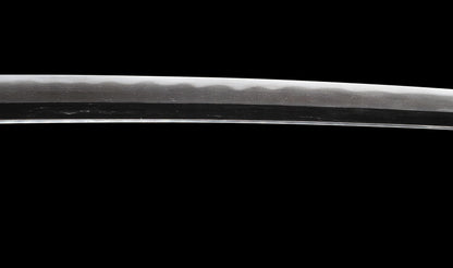 Antique Japanese Katana Sword with Handachi Koshirae and Gold-Inlaid Iron Tsuba, Mumei