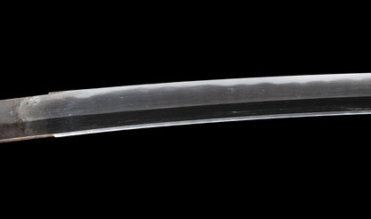 Antique Japanese Katana Sword with Handachi Koshirae and Gold-Inlaid Iron Tsuba, Mumei