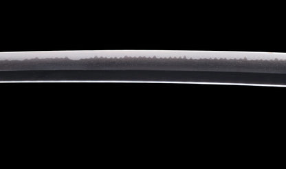 Antiker japanischer Katana mit Gunome Hamon und schwarzem Roiro Koshirae von Ichimune Nagamitsu