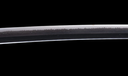 Antiker japanischer Katana mit Gunome Hamon und schwarzem Roiro Koshirae von Ichimune Nagamitsu