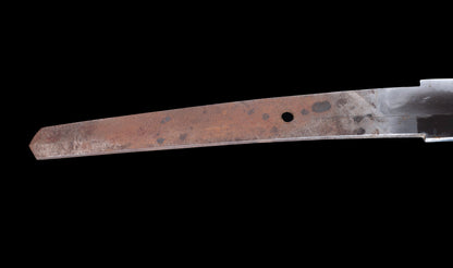 Antiker japanischer Katana mit Gunome Hamon und schwarzem Roiro Koshirae von Ichimune Nagamitsu