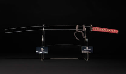 Antiker japanischer Katana mit Gunome Hamon und schwarzem Roiro Koshirae von Ichimune Nagamitsu