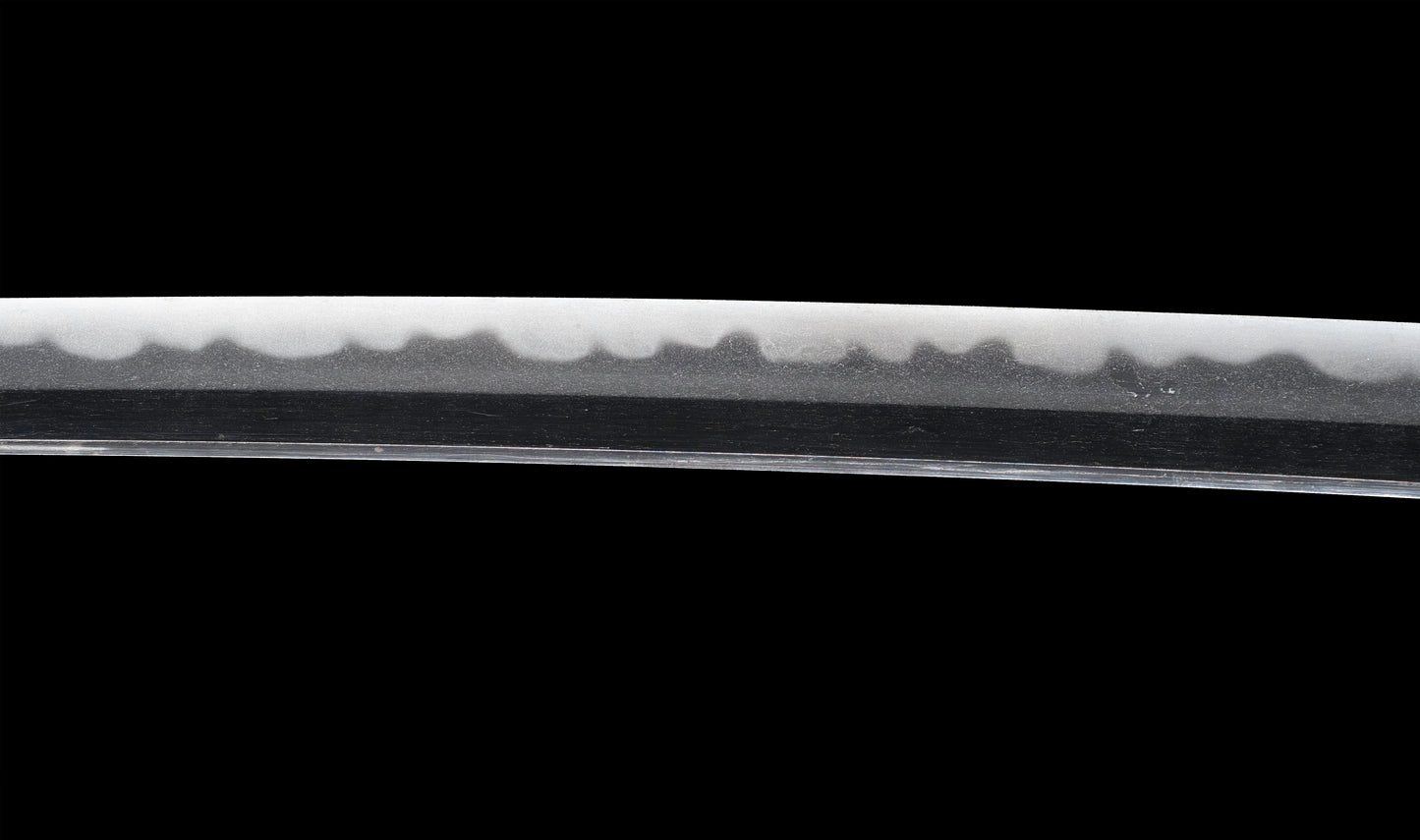 Antique Japanese Katana Sword signed Tsunahiro with Gold Dragon Menuki, Russet Lacquer Saya - NBTHK Hozon