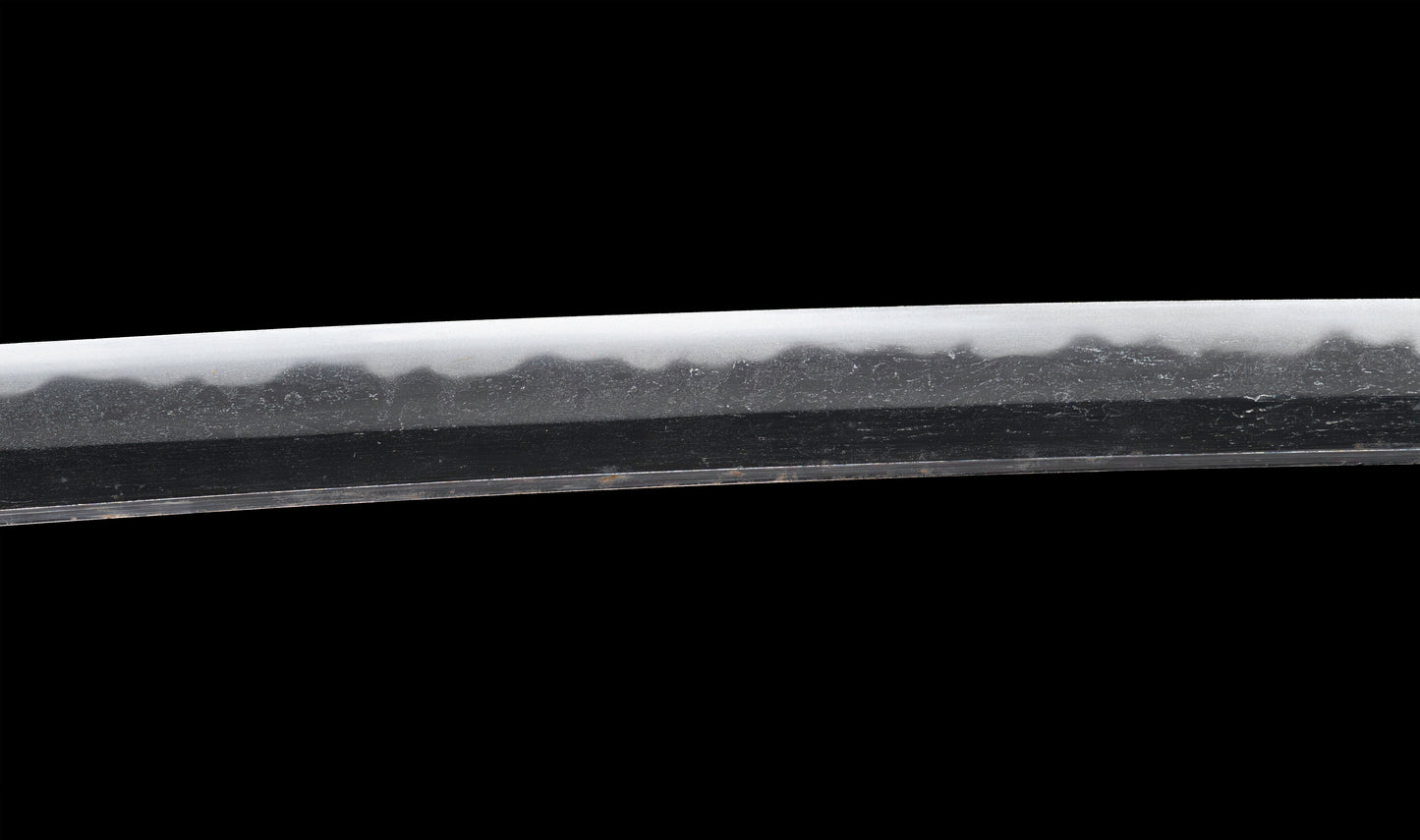 Antique Japanese Katana Sword signed Tsunahiro with Gold Dragon Menuki, Russet Lacquer Saya - NBTHK Hozon