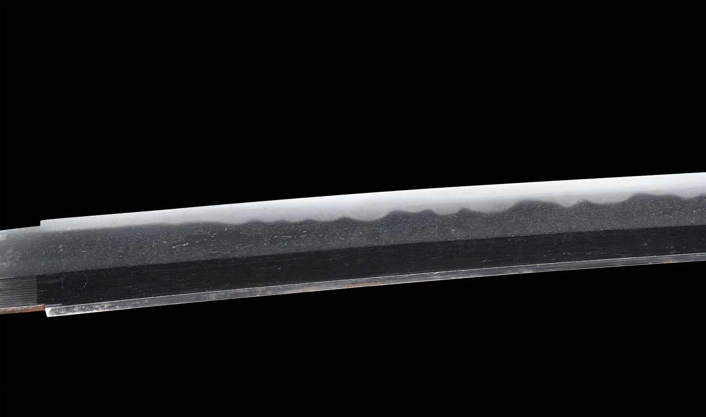 Antique Japanese Katana Sword signed Tsunahiro with Gold Dragon Menuki, Russet Lacquer Saya - NBTHK Hozon