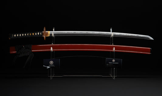 Antique Japanese Katana Sword signed Tsunahiro with Gold Dragon Menuki, Russet Lacquer Saya - NBTHK Hozon