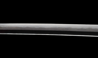 Katana antique japonais par Tanba-no-kami Terukado avec saya à laque dorée, tsuba en fer mokkō et hamon notare - NBTHK Hozon