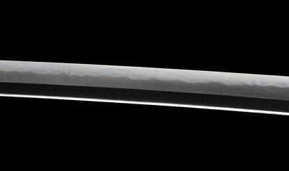 Katana antique japonais par Tanba-no-kami Terukado avec saya à laque dorée, tsuba en fer mokkō et hamon notare - NBTHK Hozon