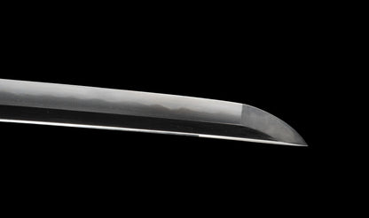 Katana antique japonais par Tanba-no-kami Terukado avec saya à laque dorée, tsuba en fer mokkō et hamon notare - NBTHK Hozon