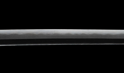 Katana antique japonais par Tanba-no-kami Terukado avec saya à laque dorée, tsuba en fer mokkō et hamon notare - NBTHK Hozon