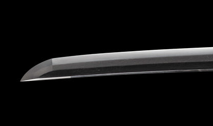 Katana japonais antique, signé Jumyo à lame ubu avec koshirae noir roiro - NBTHK Hozon