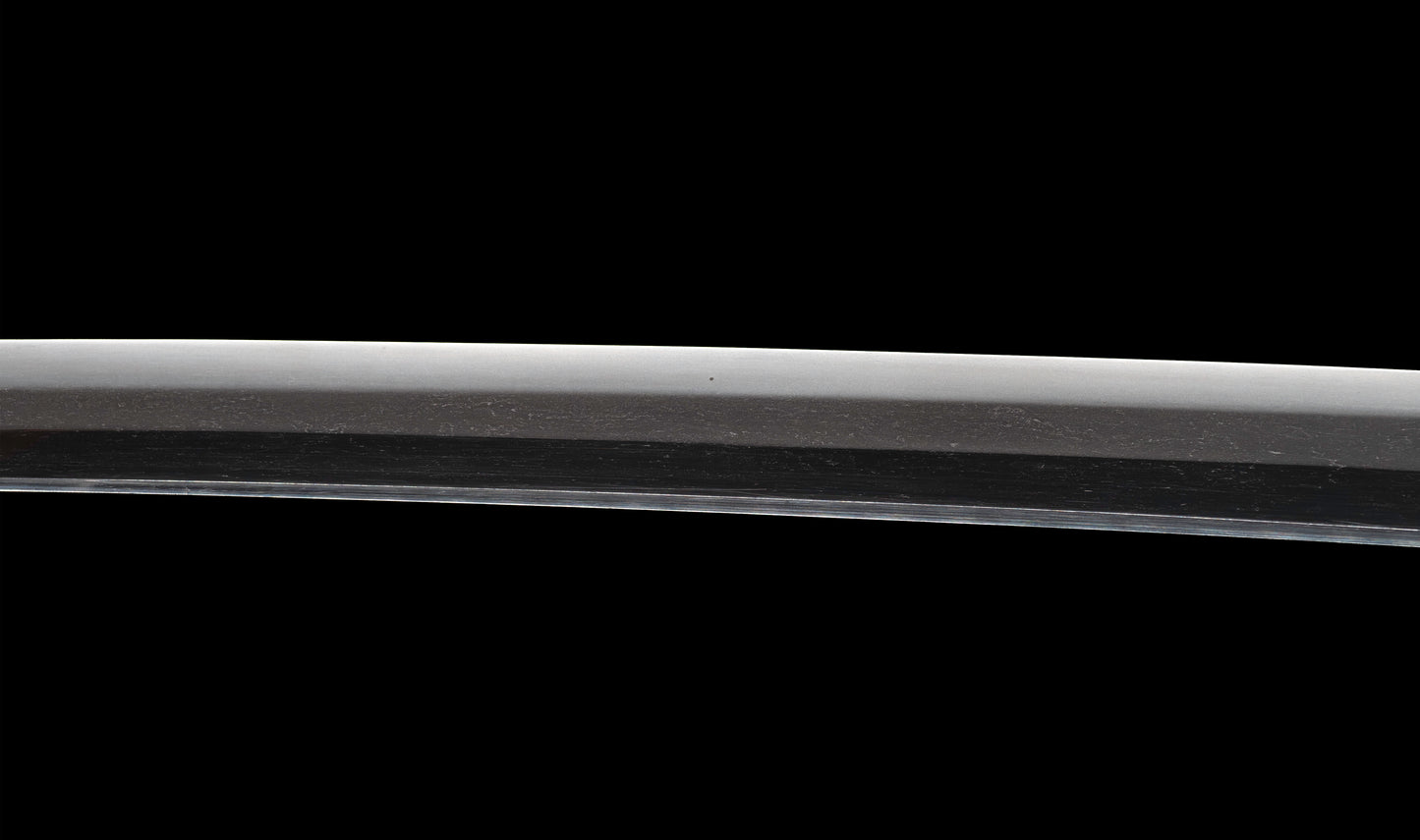 Katana japonais antique, signé Jumyo à lame ubu avec koshirae noir roiro - NBTHK Hozon