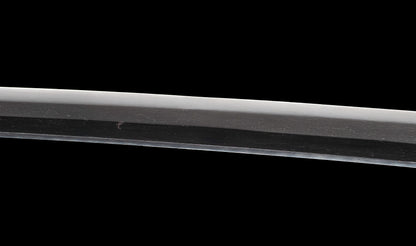 Katana japonais antique, signé Jumyo à lame ubu avec koshirae noir roiro - NBTHK Hozon