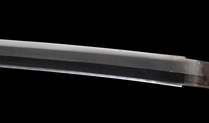 Katana japonais antique, signé Jumyo à lame ubu avec koshirae noir roiro - NBTHK Hozon
