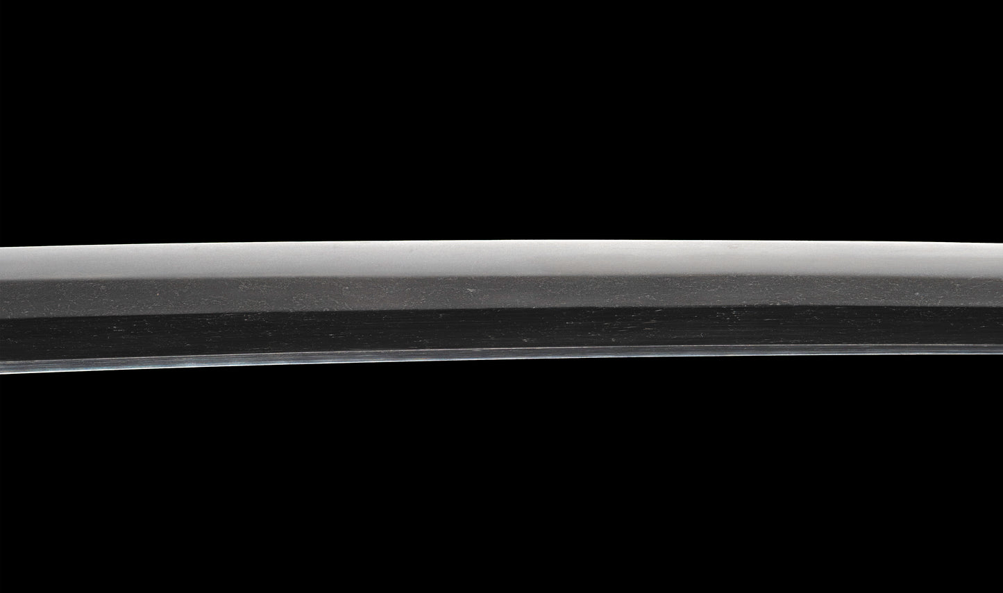 Katana japonais antique, signé Jumyo à lame ubu avec koshirae noir roiro - NBTHK Hozon