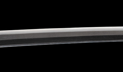 Katana japonais antique, signé Jumyo à lame ubu avec koshirae noir roiro - NBTHK Hozon