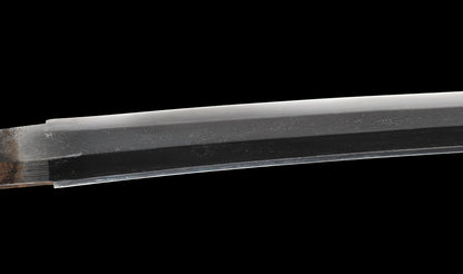 Katana japonais antique, signé Jumyo à lame ubu avec koshirae noir roiro - NBTHK Hozon