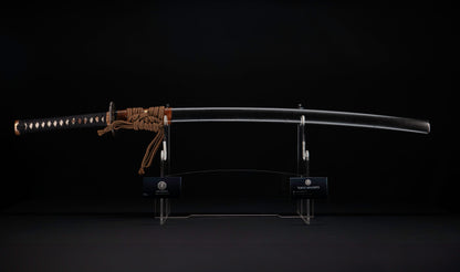 Antique Japanese Katana Sword attributed to the Fujiwara Takada School with Long 76 cm Nagasa, Suguha Hamon and Dragon Menuki - NBTHK Hozon