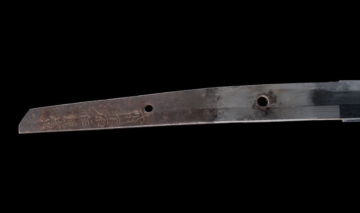 Antique Japanese Katana by Shitahara Teruhiro with Suguha Hamon, Iron Openwork Tsuba and Shirasaya - NBTHK Hozon