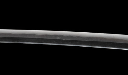 Antique Japanese Katana Sword with Vermilion Lacquer Saya, Sparrow Fuchi-Kashira and Gilt Menuki