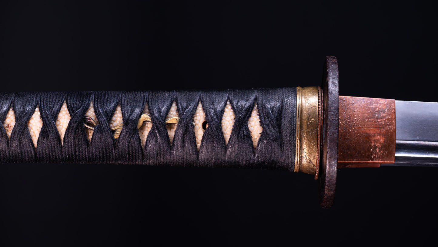 Antique Japanese Katana Sword with a Rare Green Koshirae, Edo Period