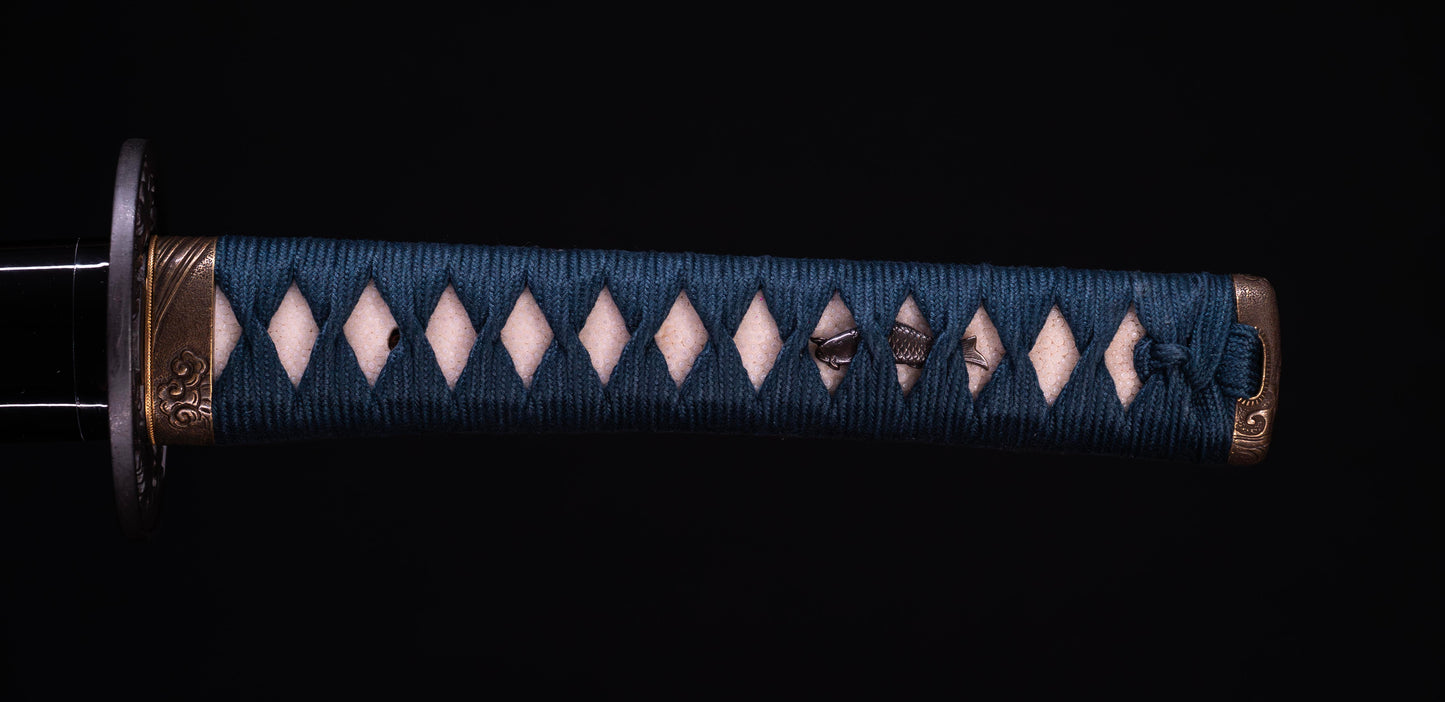 Antique Japanese Katana Sword with Sea Inspired Koshirae