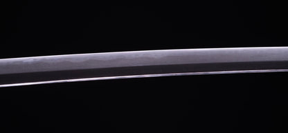Antique Japanese Katana Sword with Iron Tsuba and Black Lacquet Mountings