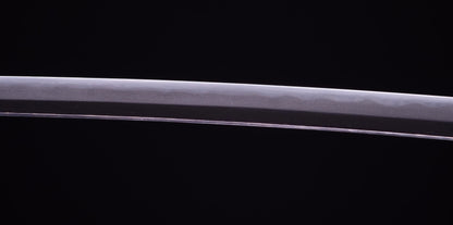 Antique Japanese Katana Sword with Iron Tsuba and Black Lacquet Mountings