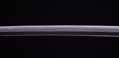 Antique Japanese Katana Sword with Iron Tsuba and Black Lacquet Mountings