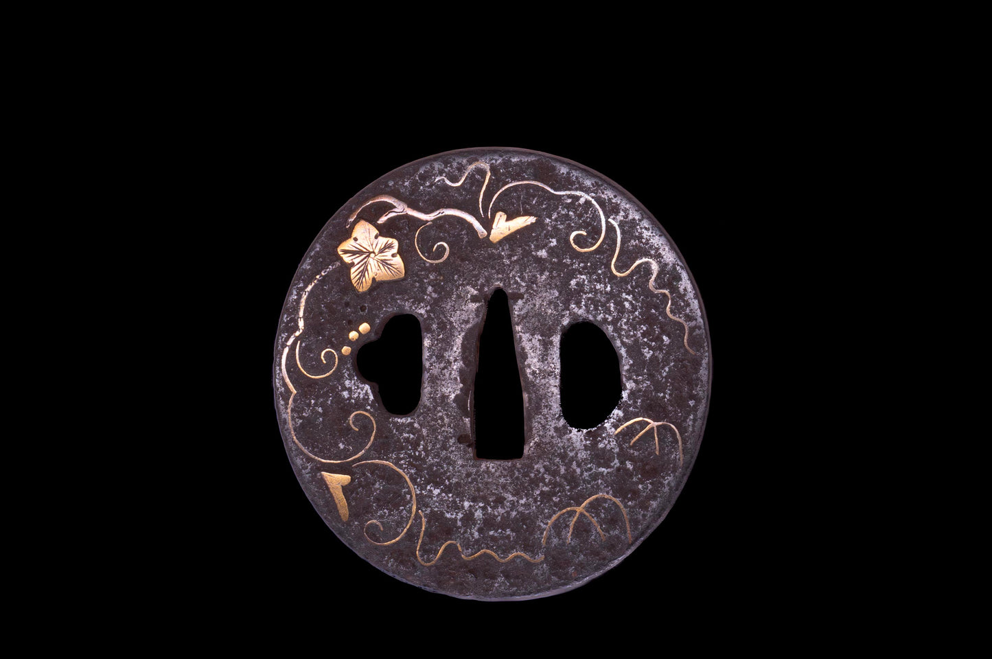 Épée Katana japonaise antique avec rainure laquée rouge 
