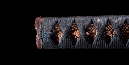 Épée Katana japonaise antique avec rainure laquée rouge 