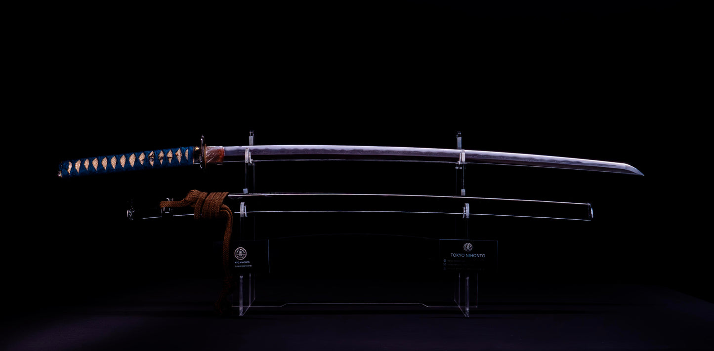 Épée Katana japonaise antique signée ōshū Takata ju Fujiwara Yoshiyuki - Hozon 